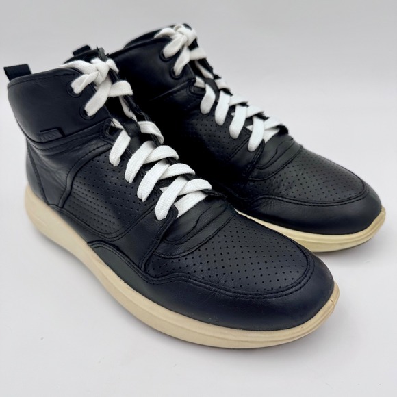 Ecco Other - ECCO Soft 7 Tred Mens‎ Black Leather High Top Sneakers 46065301001 Size 39 US 8
